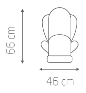 Euro NXT height 66cm and width 46cm