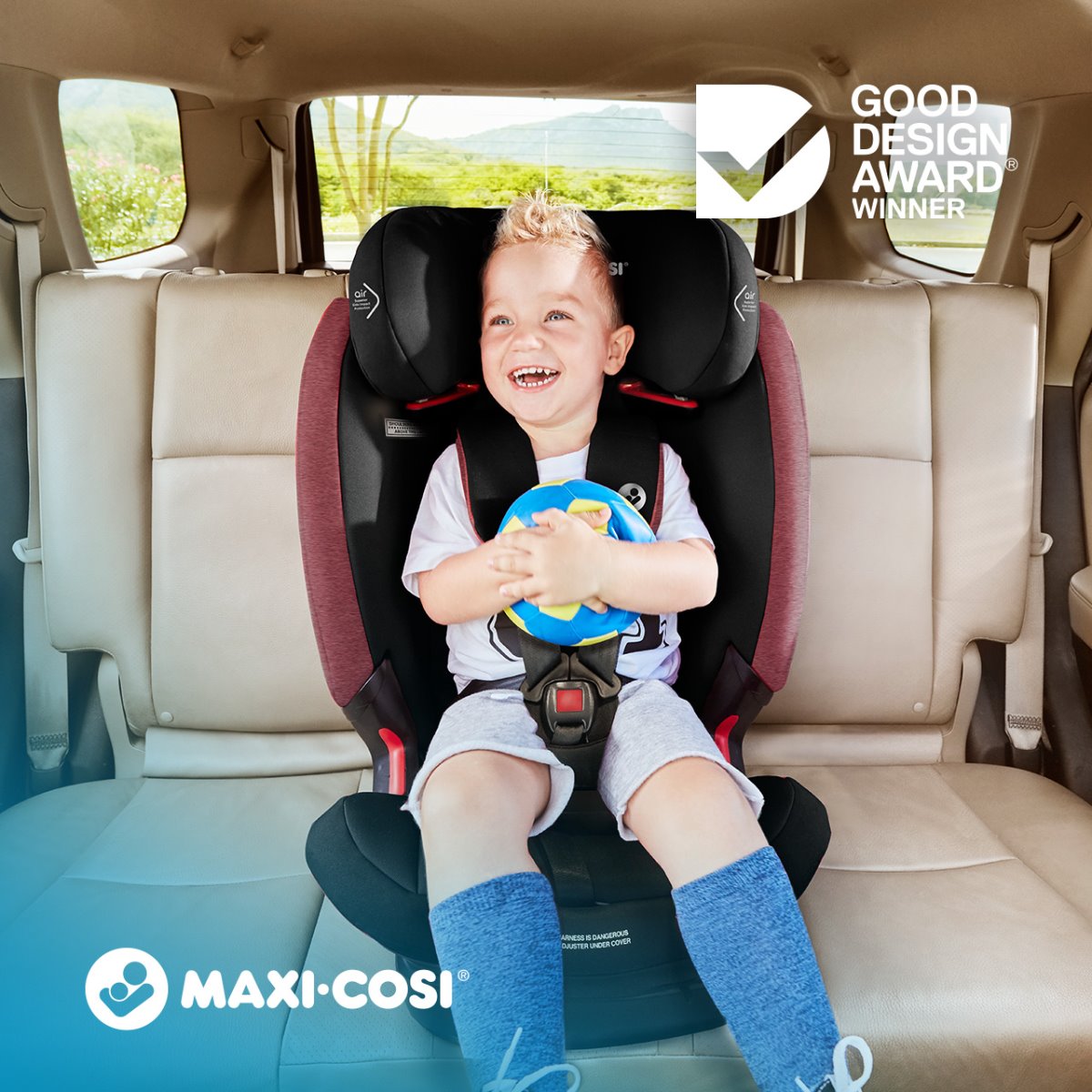 Maxi-Cosi Good Design Award Winner: Child in car seat Maxi-Cosi Good Design Award Winner: Child in car seat
