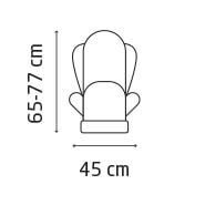 Nero dimensions: height 65-77 cm height x 45cm width