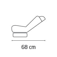 Nero Inclined side width: 68cm
