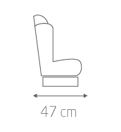 Maxi-cosi Luna Booster Side View 47cm wide