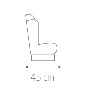 Maxi-Cosi Moda Car Seat Side Dimension: 45cm