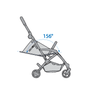 Maxi-Cosi Laika Stroller Pram Lay dowm angle 156 Degrees
