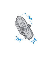 Maxi-Cosi Zelia Stroller Seating Dimensions: 230mm deep x 310mm wide x 400mm height Maxi-Cosi Zelia Stroller Seating Dimensions: 230mm deep x 310mm wide x 400mm height